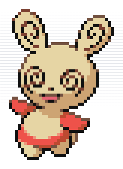 Spinda Pixel Art Grid