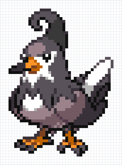 Staravia Pixel Art Grid