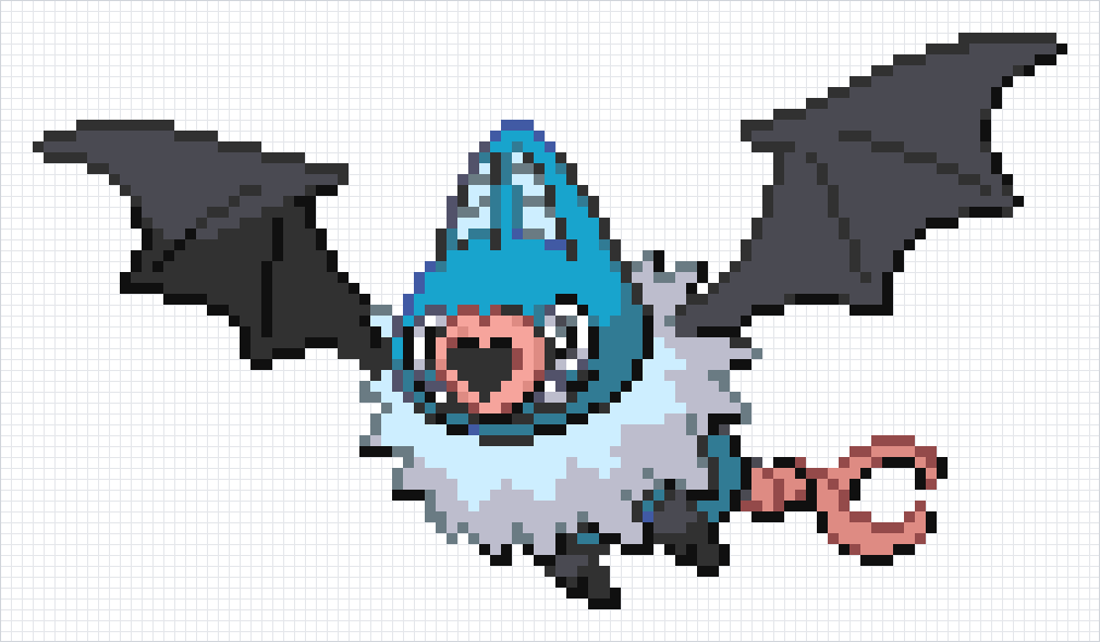 Swoobat Pixel Art Grid