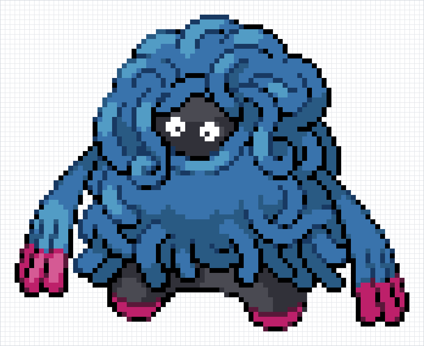 Tangrowth Pixel Art Grid