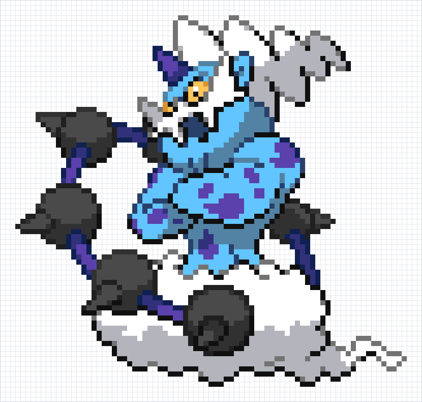 Thundurus Pixel Art Grid