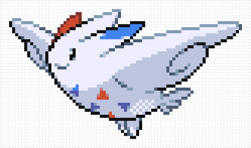 Togekiss Pixel Art Grid