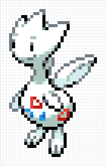 Togetic Pixel Art Grid