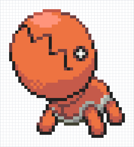 Trapinch Pixel Art Grid