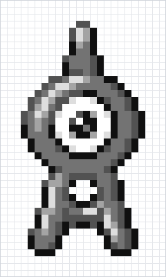 Unown Pixel Art Grid