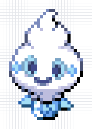 Vanillite Pixel Art Grid