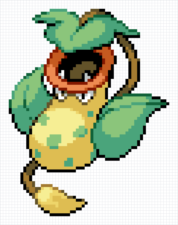 Victreebel Pixel Art Grid