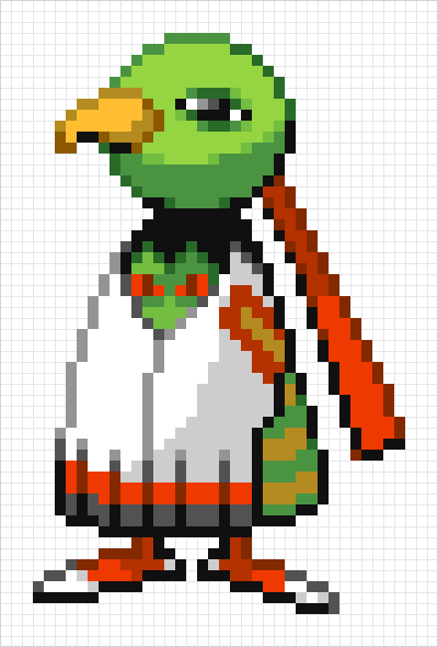 Xatu Pixel Art Grid